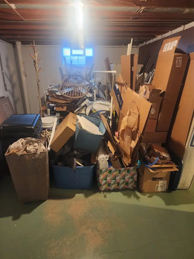 Roll-off dumpster container at job site for 15 Yard Dumpster Rental in Searcy